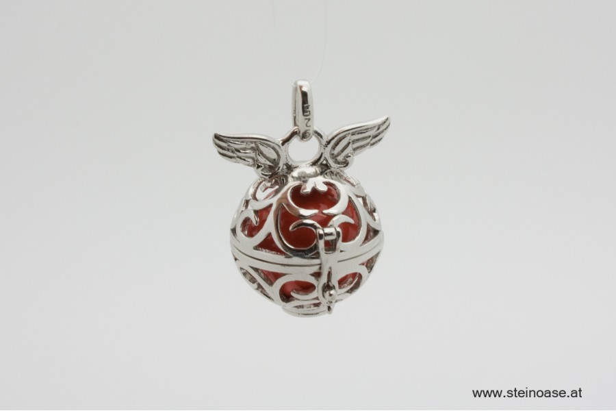Engelsklangkugel  925-Silber "rot" AKTION